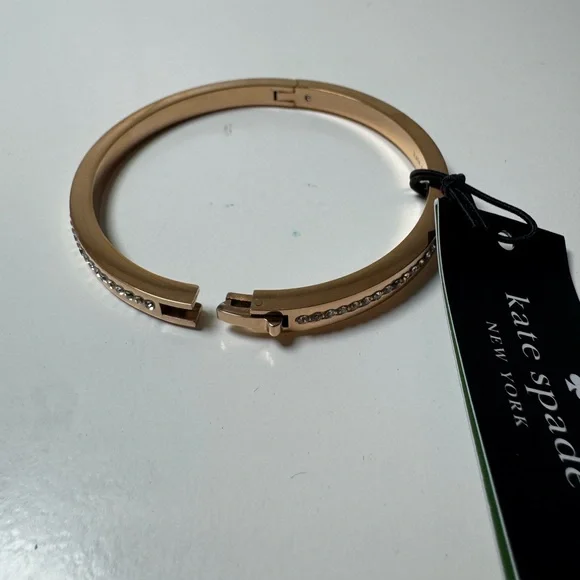 Kate Spade Rose Gold Ring It Up Pave Bangle Bracelet - Picture 2 of 4